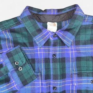NWT The North Face Arroyo Flannel Men's Blue and Green Plaid Shirt XXL